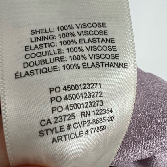 NWT Aritzia Sunday Best Flirt Ruffle Dress Women's Size 10 Hazy Lilac Viscose - Picture 7 of 9